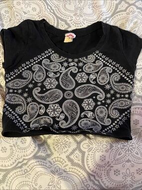 bandana print crop top